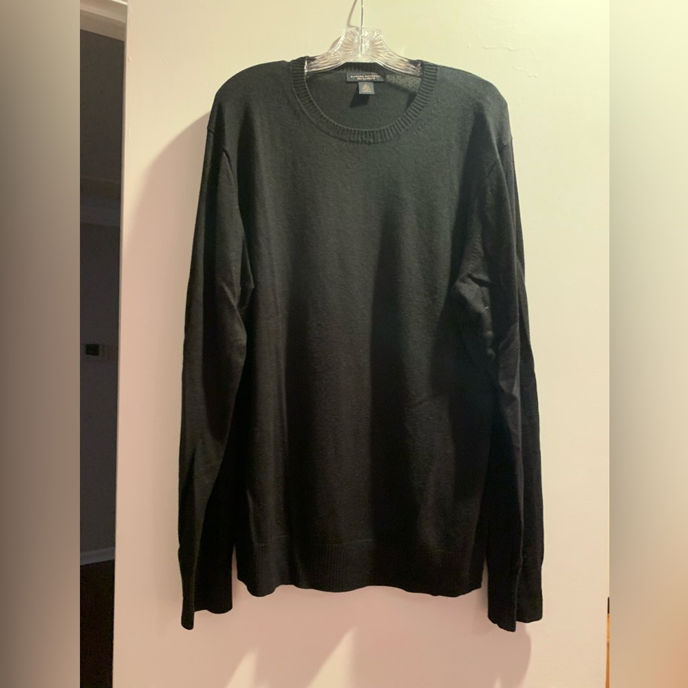 Men’s Banana Republic Black Long-Sleeve Silk/Cashmere Sweater